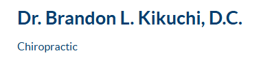 Brandon L. Kikuchi DC