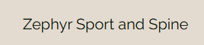 Zephyr Sport and Spine